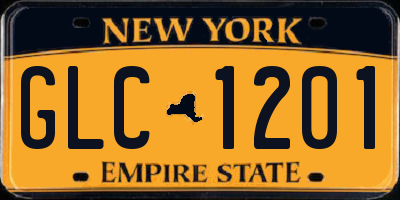 NY license plate GLC1201