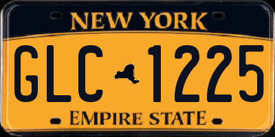 NY license plate GLC1225