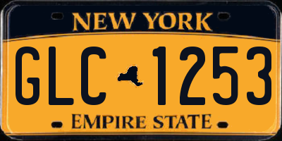 NY license plate GLC1253