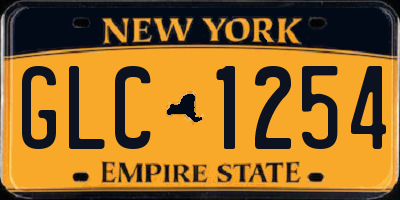 NY license plate GLC1254