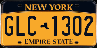 NY license plate GLC1302