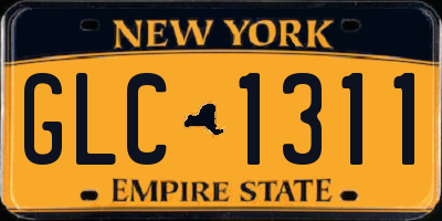 NY license plate GLC1311