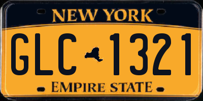 NY license plate GLC1321
