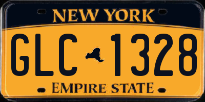 NY license plate GLC1328