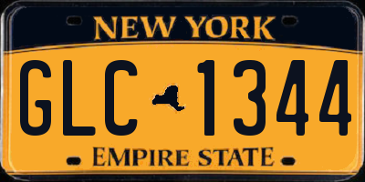 NY license plate GLC1344