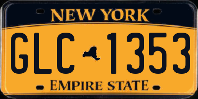 NY license plate GLC1353