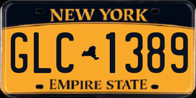 NY license plate GLC1389