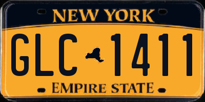 NY license plate GLC1411
