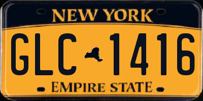 NY license plate GLC1416
