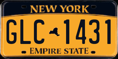 NY license plate GLC1431