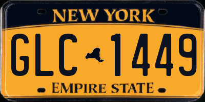 NY license plate GLC1449