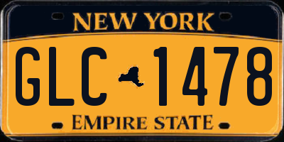 NY license plate GLC1478