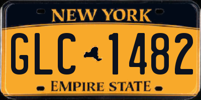 NY license plate GLC1482