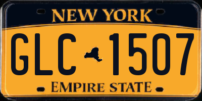 NY license plate GLC1507