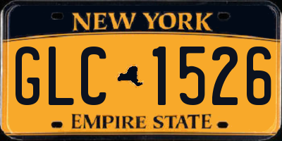 NY license plate GLC1526