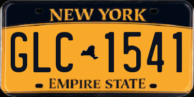 NY license plate GLC1541