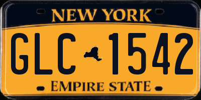 NY license plate GLC1542
