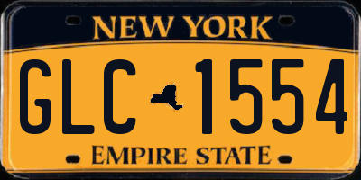 NY license plate GLC1554