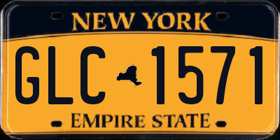 NY license plate GLC1571
