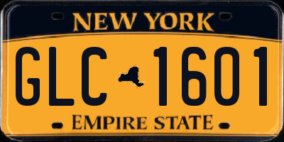 NY license plate GLC1601