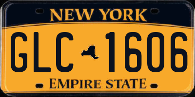 NY license plate GLC1606
