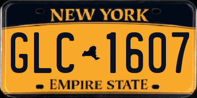 NY license plate GLC1607