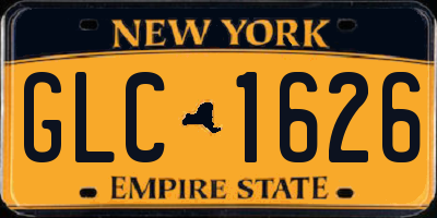 NY license plate GLC1626
