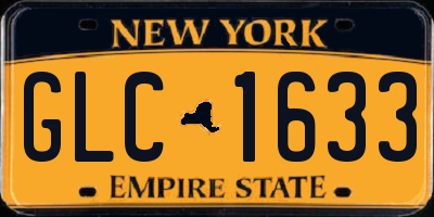 NY license plate GLC1633