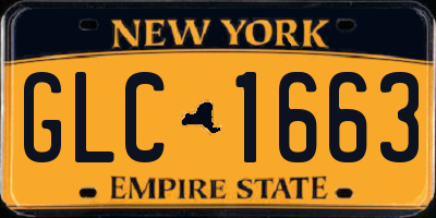 NY license plate GLC1663