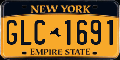 NY license plate GLC1691