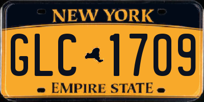 NY license plate GLC1709