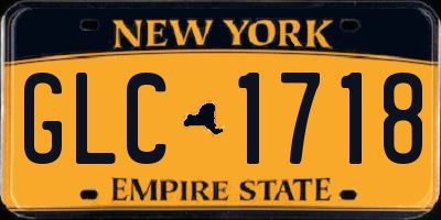 NY license plate GLC1718