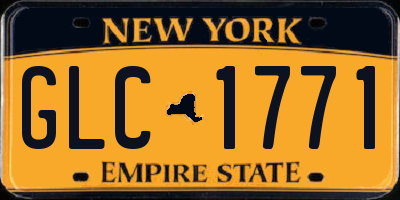 NY license plate GLC1771