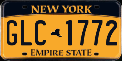 NY license plate GLC1772