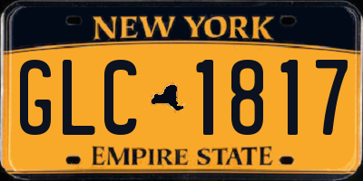 NY license plate GLC1817