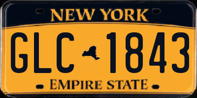 NY license plate GLC1843