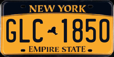 NY license plate GLC1850