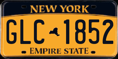 NY license plate GLC1852