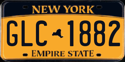 NY license plate GLC1882