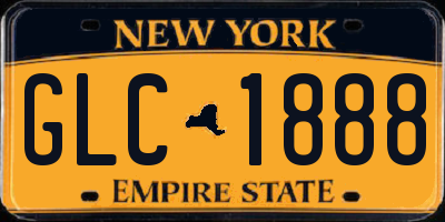 NY license plate GLC1888