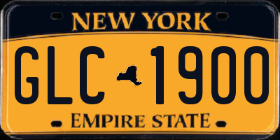NY license plate GLC1900
