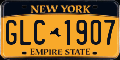 NY license plate GLC1907