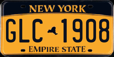 NY license plate GLC1908