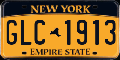 NY license plate GLC1913