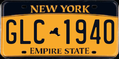 NY license plate GLC1940