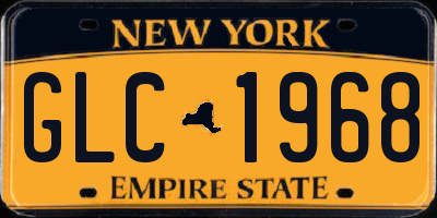 NY license plate GLC1968
