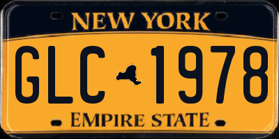 NY license plate GLC1978