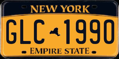 NY license plate GLC1990