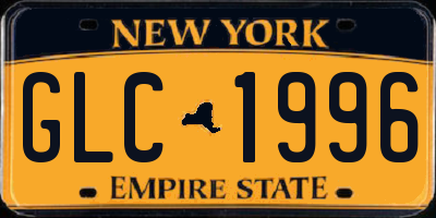 NY license plate GLC1996