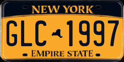 NY license plate GLC1997